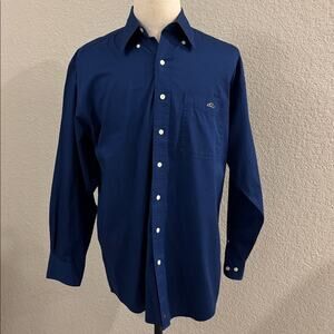 Resistol Rodegear Men’s Blue Long Sleeve Button-Up Rodeo Shirt Size Medium